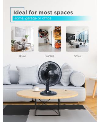 BLACK+DECKER Desk Fan for Home and Office, 12 inch Fan with 3 Speed Settings