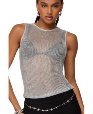 【melt the lady】 string knit tops Top - Woman - Spring / Summer - models & patterns | Katia.com