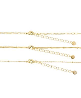 Cubic Zirconia Double Cross Pendant Layered Necklace Set