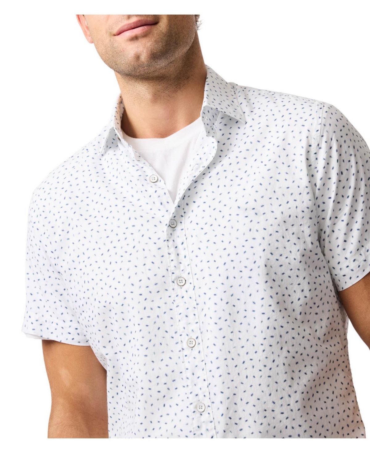 Rodd & Gunn Raview Scatter Print Short Sleeve Cotton Button-up Shirt