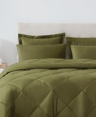 Oversized Cotton Percale 3-Pc. Comforter Set, Full/Queen