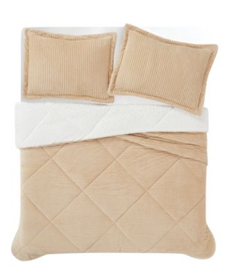 London Fog Signature Corduroy 3-Pc. Comforter Set, King