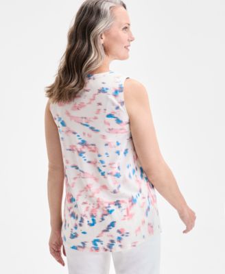 Women's Printed V-Neck Tank, Exclusively at Macy's