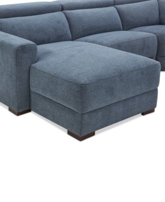 Nevio 6-Pc. Fabric Power Headrest Sectional with 2 Power Motion Chairs