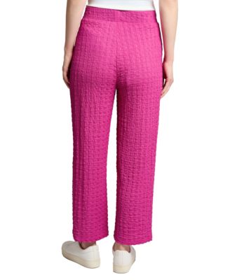 Jones New York Women's Textured High-Rise Wide-Leg Pants