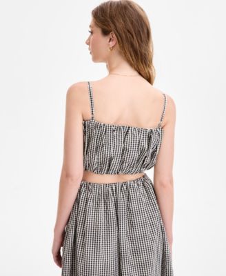 Women's Gingham Crop Top