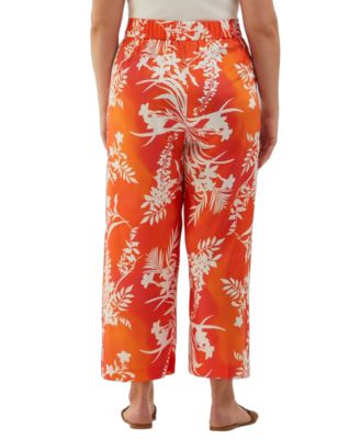 Plus Size Wide Leg Ankle Pants