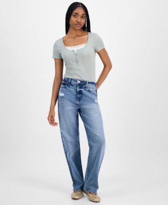 Juniors' Straight-Leg Jeans