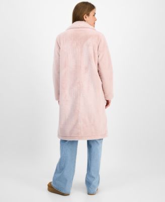 Juniors' Faux-Fur Double-Breasted Coat, Created for Macy's