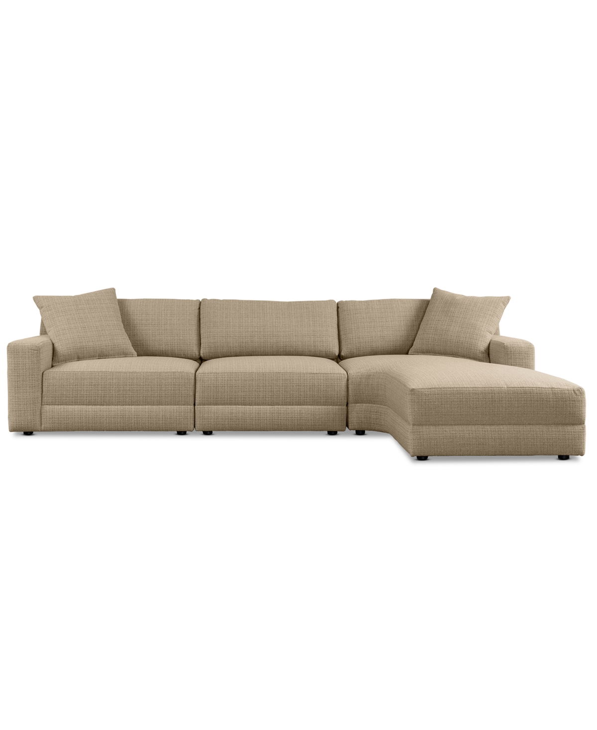 Macy's Mayela 3-pc. Fabric Chaise Sectional, Exclusively At