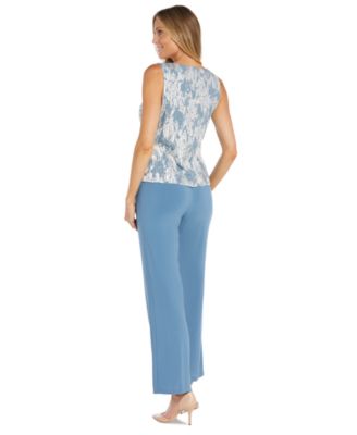 Women's 3-Pc. Metallic Jacquard Jacket, Tank Top & Pant Set