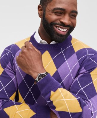 Men's Argyle Crewneck Sweater, Exclusively at Macy's