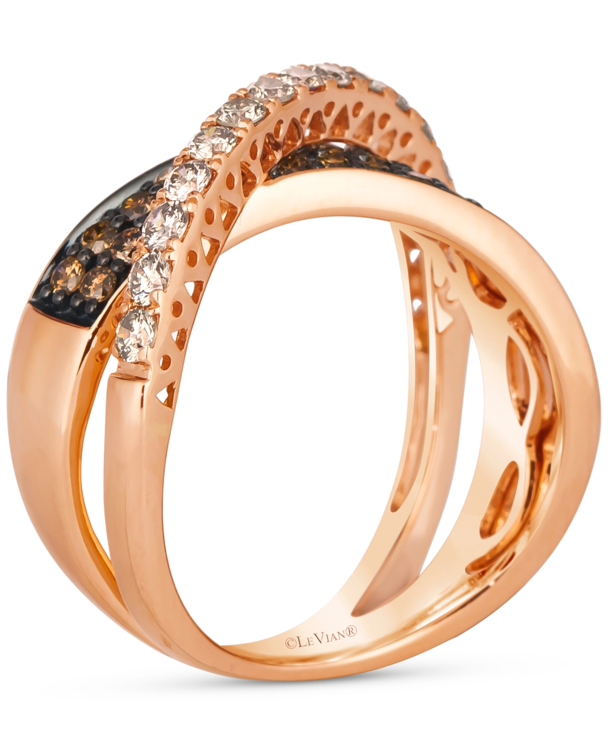 Le Vian Nude Diamond Crossover Ring (1-1/6 Ct. T.w.) Ring In 14k Rose Gold