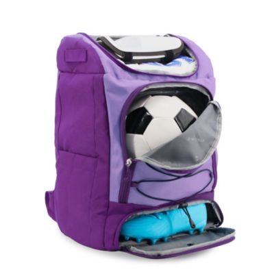 Athlete Backpack with Shoe Compartment Bat Holders and Night Visibility