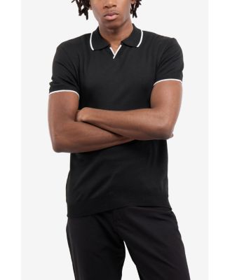 Men's Johnny Collar Short Sleeve Sweater Polo