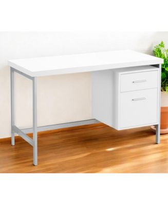 Computer Desk with 2 Drawers – Home Office Workstation with Storage ...