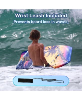 37" Body Board with Wrist Leash Fiberclad Cover Phuzion Core Crescent Tail, 2 Pack