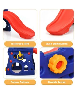 6-in-1 Freestanding Kids Slide with Basketball Hoop and Ring Toss