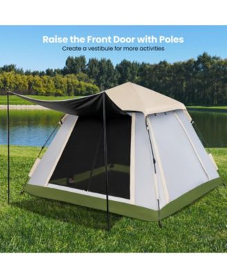 2-4 Person Instant Pop-up Camping Tent with Removable Rainfly