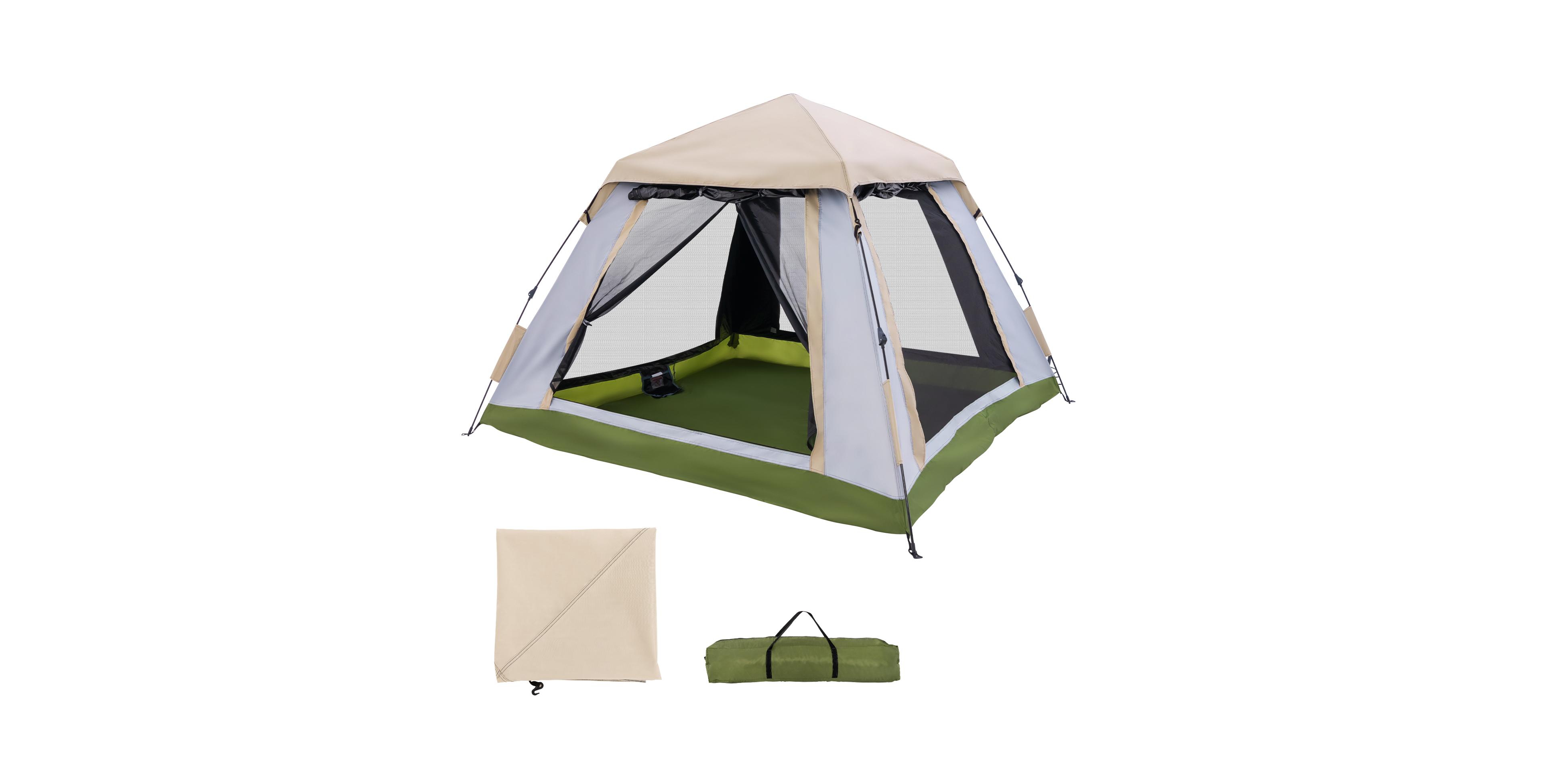 2-4 Person Instant Pop-up Camping Tent with Removable Rainfly