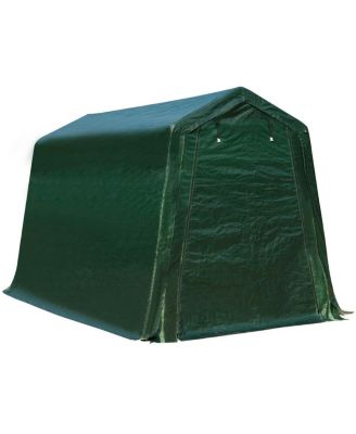 Outdoor Carport Shed with Sidewalls and Waterproof Ripstop Cover
