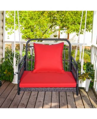 Patio Rattan Porch Swing Hammock Chair with Seat Cushion