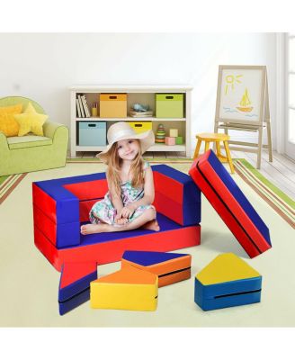 8-Piece Foam Crawl Climb Playset for Toddlers 4-in-1 Kids Play Equipment