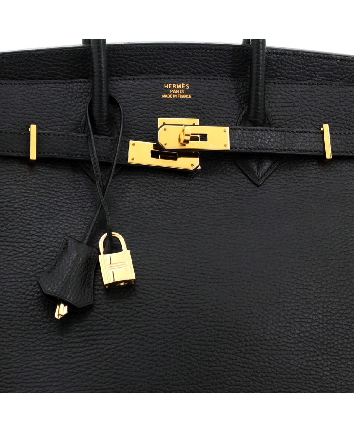 Pre-Owned Hermes Birkin 35 Handbag Ardennes with Gold Hardware