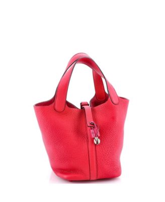 Pre-Owned Hermes PM Monochrome Picotin Lock Bag Clemence