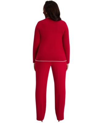 売れ筋商品|||カスパー ニット&セーター アウター レディース Round-Neck Long-Sleeve Button Front Cardigan, Regular & Plus Crimson Sweaters for Women Fall Fashion 2023 V Neck Cropped Button