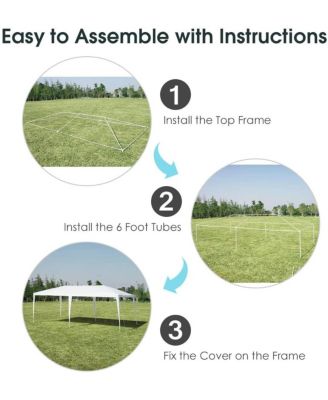 10 x 20 Feet Waterproof Canopy Tent with Tent Peg and Wind Rope