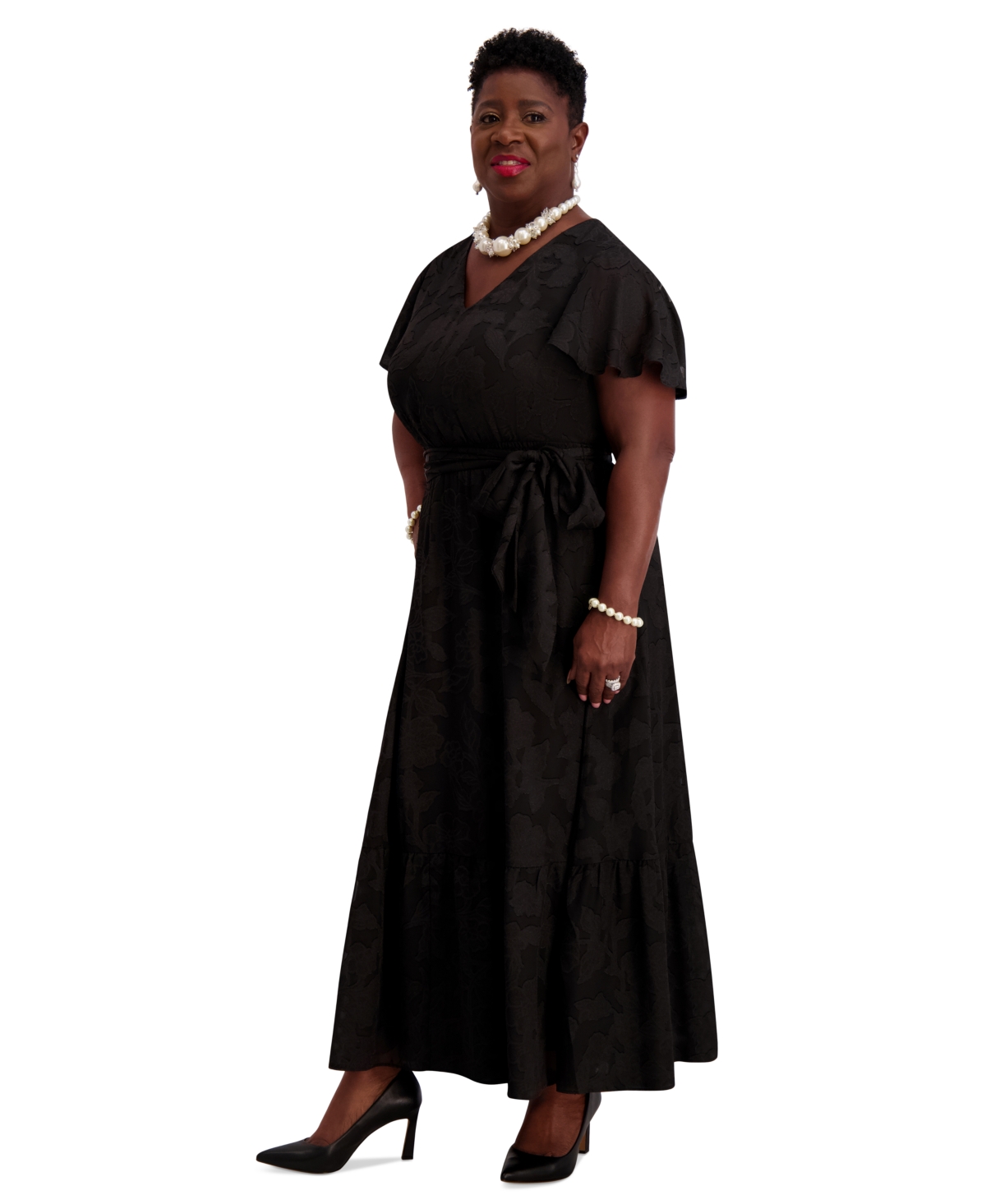 Kasper Flutter-sleeve Smock-waist Dress, Regular & Plus