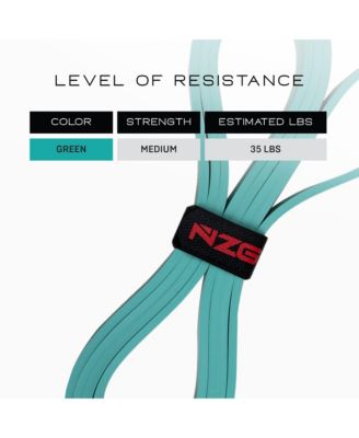 100% Latex-Free Natural Rubber Power Resistance Bands - 35lbs (Pair of 2)