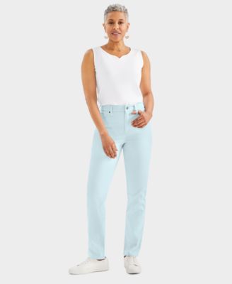 Style & Co - Women's Straight-Leg High Rise Twill Pants