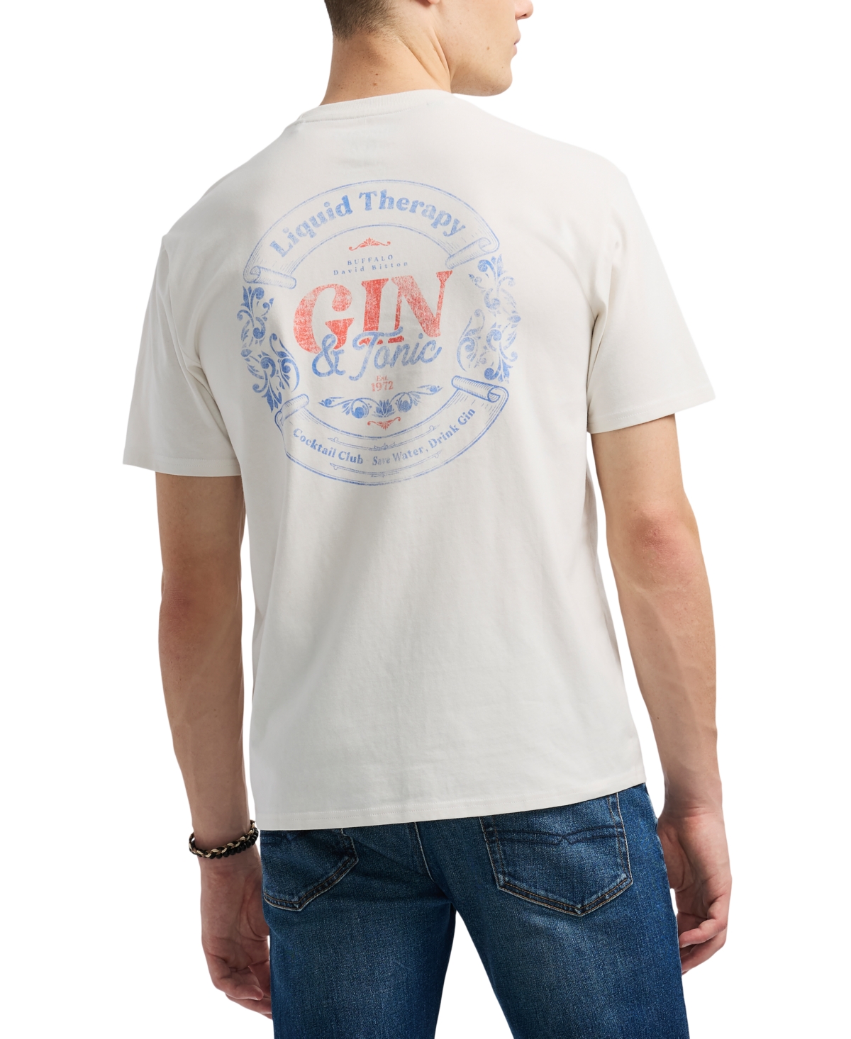 Men's Torpoint Short Sleeve Crewneck Gin & Tonic Graphic T-Shirt - Milk
