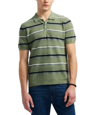 Buffalo David Bitton - Men's Winder Short Sleeve Striped Polo Sweater
