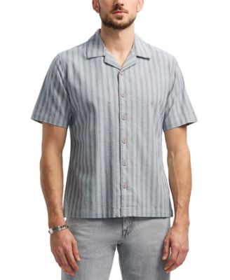Buffalo David Bitton - Men's Salaman Short Sleeve Striped Button-Front Camp Shirt