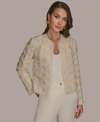 Donna Karan New York - Women's Collarless Rosette Jacket