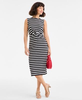 On 34th - Women's Knot-Front Knit Midi Dress
