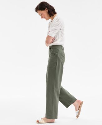 Women's Braided-Trim Cargo Pants, Exclusively at Macy's