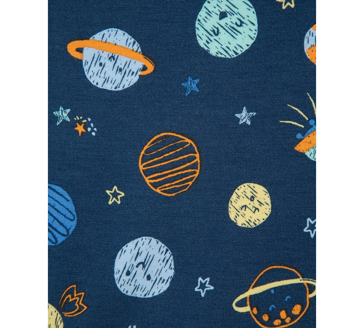 Little Me Baby Boys Space Pajamas, 4 Piece Set In Blue