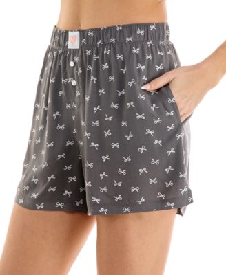Women's 2-Pk. Printed Mid-Rise Boxer Shorts