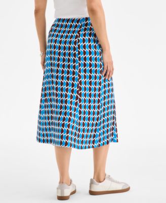 Women's Side-Slit Slip Skirt, Exclusively at Macy's
