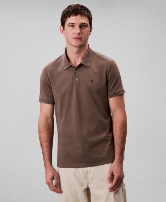 Men's Regular-Fit Smooth Cotton Monogram Logo Polo Shirt