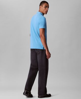 Men's Regular-Fit Smooth Cotton Monogram Logo Polo Shirt