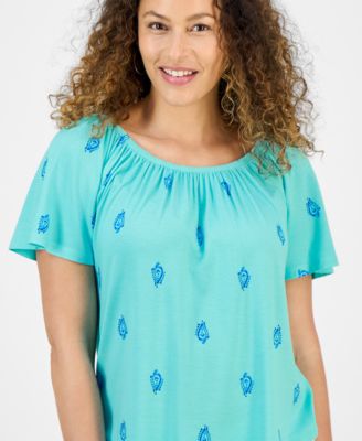 Style & Co - Petite Printed Top