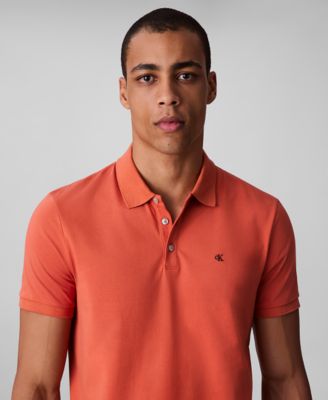 Men's Regular-Fit Smooth Cotton Monogram Logo Polo Shirt