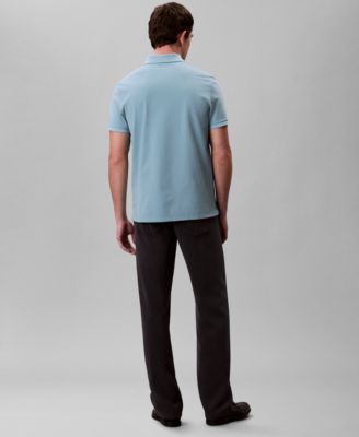 Men's Regular-Fit Smooth Cotton Monogram Logo Polo Shirt