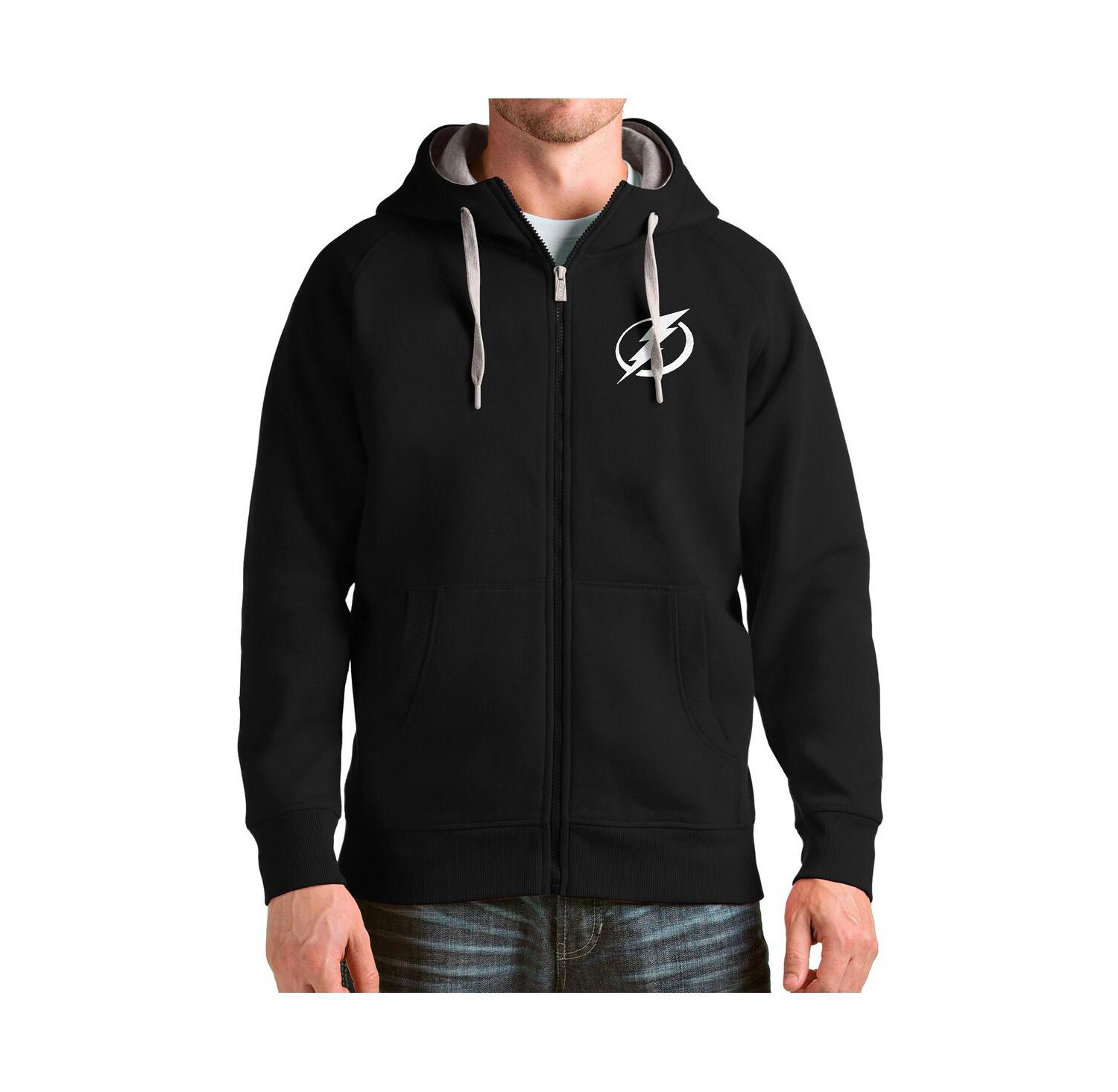 Men's Black Tampa Bay Lightning Logo Victory Full-Zip Hoodie