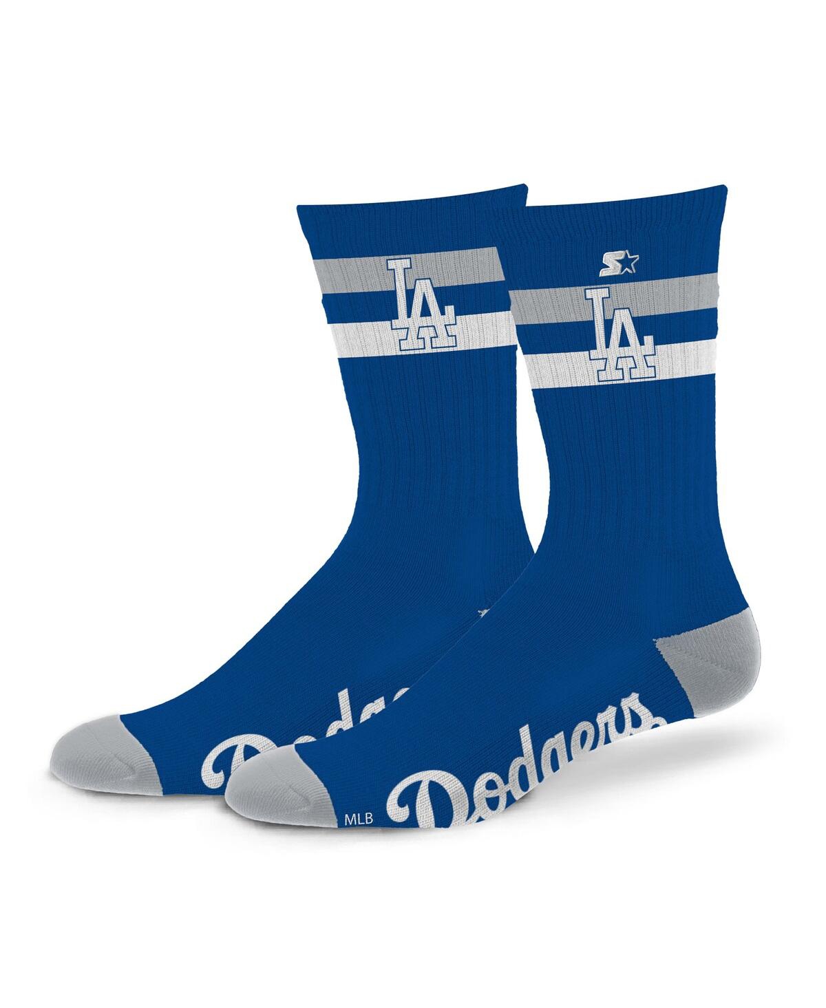Men's and Women's Los Angeles Dodgers Team Color Two-Stripe Crew Socks - Blue